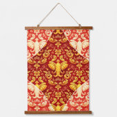 Immersive Design: Radiant Gold Elephants on Deep C Hangend Wandkleed (Voorkant 2)