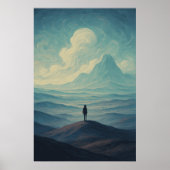 Immersive Dreamscape of Solitude | Surreal Mountai Poster (Voorkant)