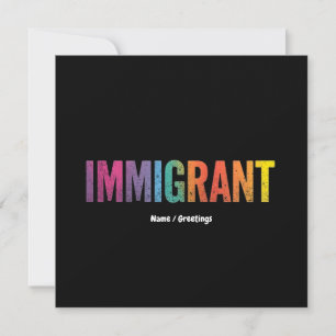 Immigrant eenvoudig minimalistisch anti-racisme on kaart