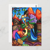 Immigrant Farmers Colorful Abstract Original art Briefkaart (Voorkant / Achterkant)