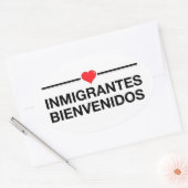 immigranten bienvenidos immigranten welkom ovale sticker (Envelop)