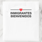 immigranten bienvenidos immigranten welkom ovale sticker (Tas)