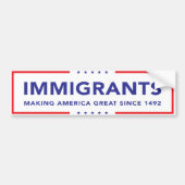 Immigranten Bumpersticker (Voorkant)