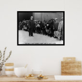 Immigranten die naar Ellis Island 1911 gaan Poster (Keuken)