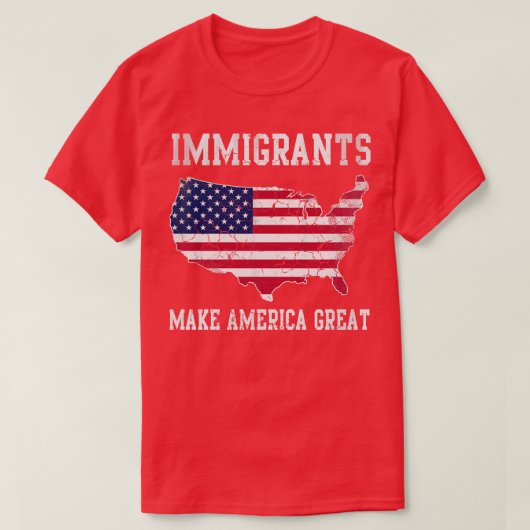 Immigranten groot t-shirt (Design voorkant)