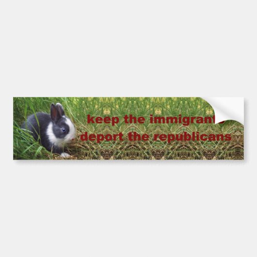 immigranten houden bumpersticker (Voorkant)