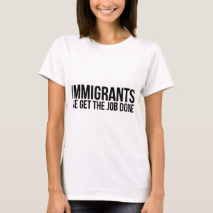 Immigranten krijgen werk gedaan tegen antitrump t-shirt