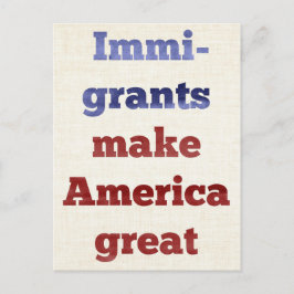Immigranten maken Amerika geweldig Briefkaart