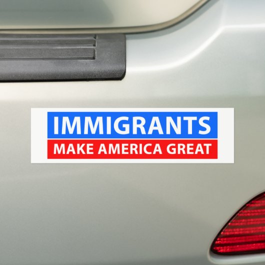 Immigranten maken Amerika geweldig Bumpersticker (Op auto)