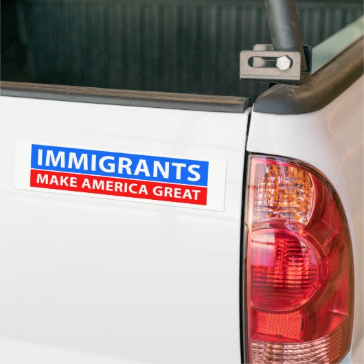 Immigranten maken Amerika geweldig Bumpersticker (Op Truck)