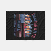 Immigranten maken Amerika geweldig Fleece Deken (Voorkant (Horizontaal))