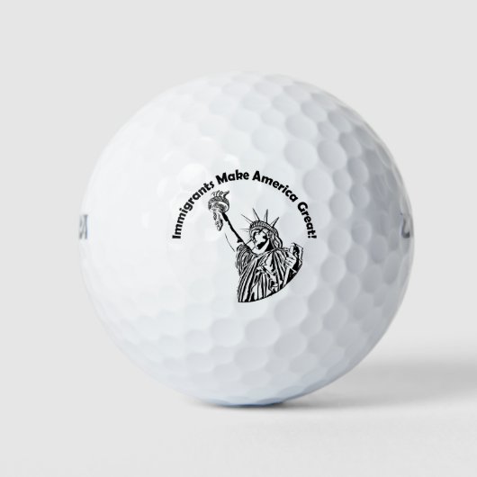 Immigranten maken Amerika geweldig Golfballen (Voorkant)