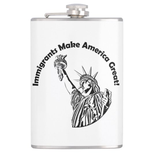 Immigranten maken Amerika geweldig Heupfles (Voorkant)