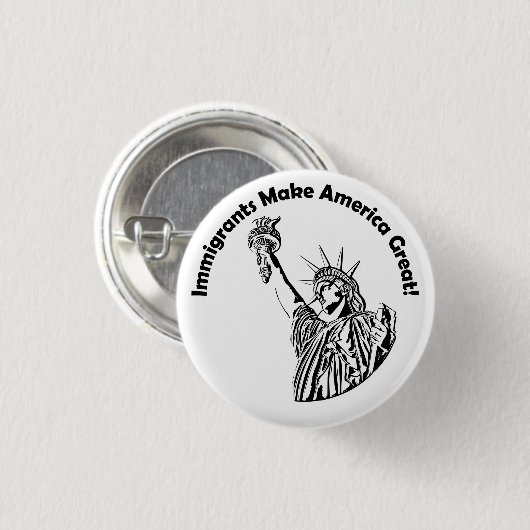 Immigranten maken Amerika geweldig Ronde Button 3,2 Cm (Voorkant /achterkant)