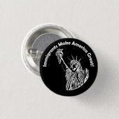Immigranten maken Amerika geweldig Ronde Button 3,2 Cm (Voorkant /achterkant)