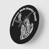 Immigranten maken Amerika geweldig Ronde Klok (Hoek)