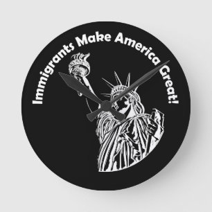 Immigranten maken Amerika geweldig Ronde Klok