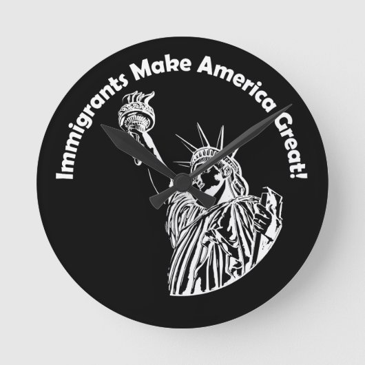 Immigranten maken Amerika geweldig Ronde Klok (Voorkant)