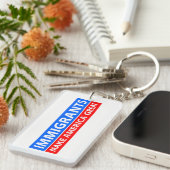 Immigranten maken Amerika geweldig Sleutelhanger (Voorkant Rechts)