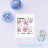Immigranten maken Amerika Groot Bloemige Anti-Trum Flyer (Enkel)