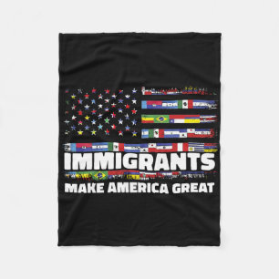 Immigranten maken Amerika groot immigranten Mexico Fleece Deken
