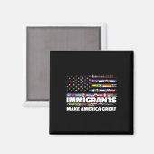 Immigranten maken Amerika Groot Immigranten Mexico Magneet (Voorkant / Achterkant)