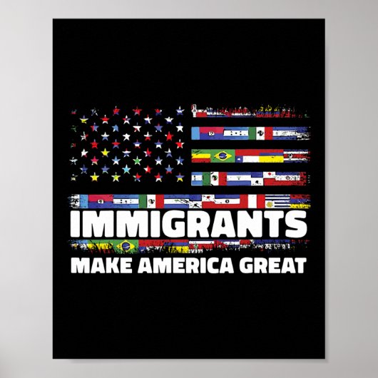 Immigranten maken Amerika groot immigranten Mexico Poster (Voorkant)