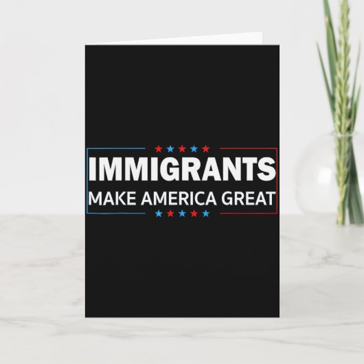 Immigranten maken Amerika groot Kaart (Voorkant)