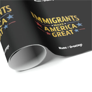 Immigranten maken Amerika groot om gelijkheid te v Cadeaupapier