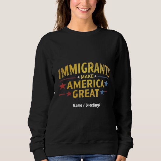 Immigranten maken Amerika groot om gelijkheid te v Trui (Voorkant)