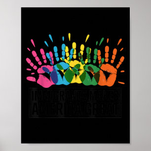 Immigranten maken Amerika groot Poster