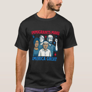 Immigranten Maken Amerika Groot Protest Weerstand  T-shirt
