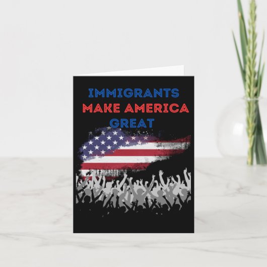 Immigranten maken Amerika groot. Sticker Kaart (Voorkant)
