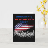 Immigranten maken Amerika groot. Sticker Kaart (Gele Bloem)