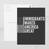 Immigranten Maken Amerika Groot Vlag Anti Trump Briefkaart (Voorkant / Achterkant)