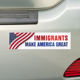 Immigranten maken Amerika tot grote anti-trump in Bumpersticker