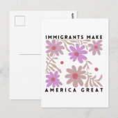 Immigranten maken Amerika tot grote bloemenanti-Tr Briefkaart (Voorkant / Achterkant)