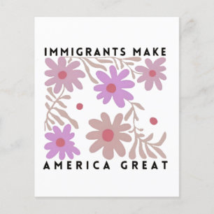 Immigranten maken Amerika tot grote bloemenanti-Tr Flyer