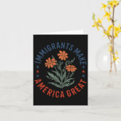 Immigranten maken Amerika tot grote bloemenmens Kaart (Gele Bloem)
