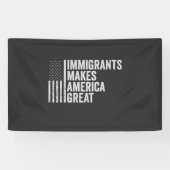 Immigranten maken Amerika tot grote vlag tegen Tru Spandoek (Horizontaal)