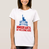 Immigranten verwelkomen de fundamentele T-Shirt va (Voorkant)
