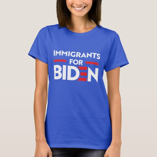 IMMIGRANTEN VOOR JOE BIDEN T-SHIRT (Voorkant)