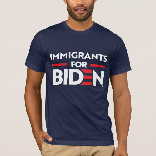 IMMIGRANTEN VOOR JOE BIDEN T-SHIRT (Voorkant)