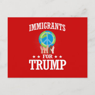 IMMIGRANTEN VOOR TRUMP BRIEFKAART