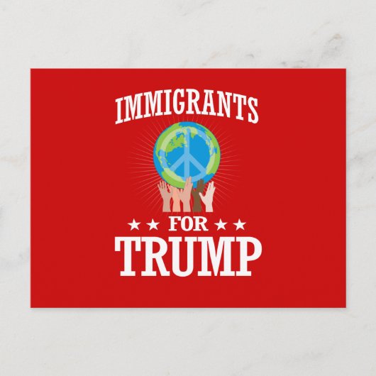 IMMIGRANTEN VOOR TRUMP BRIEFKAART (Voorkant)