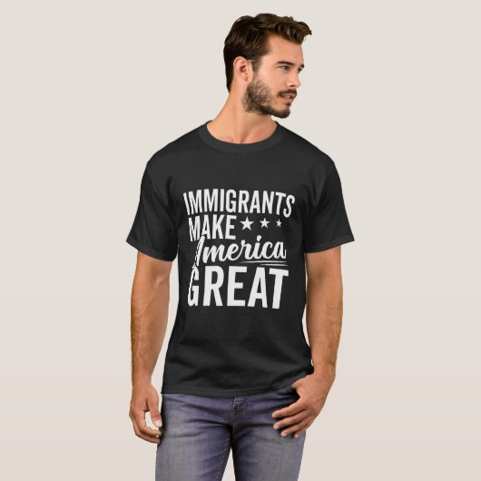Immigranten VS Immigration Trots Immigrant Support T-shirt (Voorkant volledig)