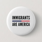 Immigranten zijn Amerika Ronde Button 5,7 Cm (Voorkant)