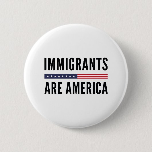 Immigranten zijn Amerika Ronde Button 5,7 Cm (Voorkant)