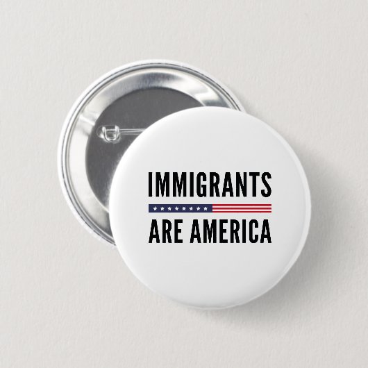 Immigranten zijn Amerika Ronde Button 5,7 Cm (Voorkant /achterkant)
