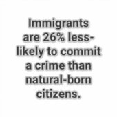 Immigrants Commit Less Crimes Hankamer Artjunkhaus Sticker (Voorkant)